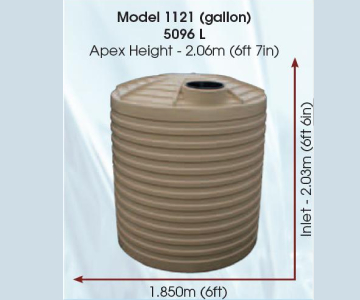Model 1121 Gallon 5096 Litre Water Tank