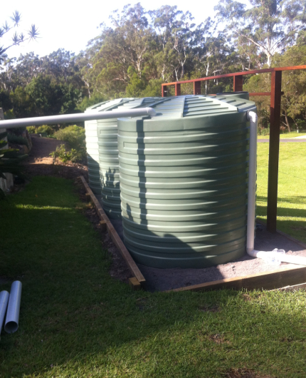 water tank installation and site preparation